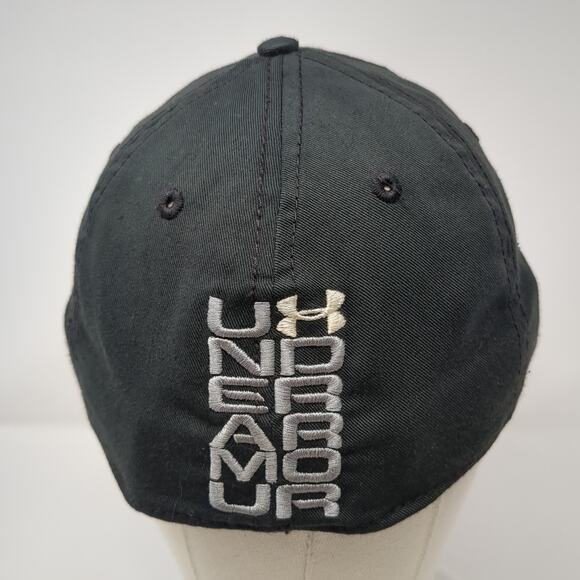 Under Armour Heatgear Fitted Baseball Cap Black XL Embroidered Vented Holes - Picture 6 of 10